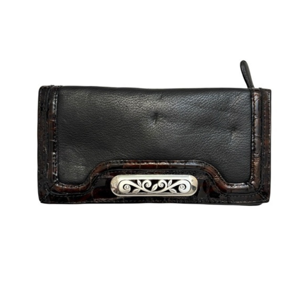 Brighton black leather clutch wallet